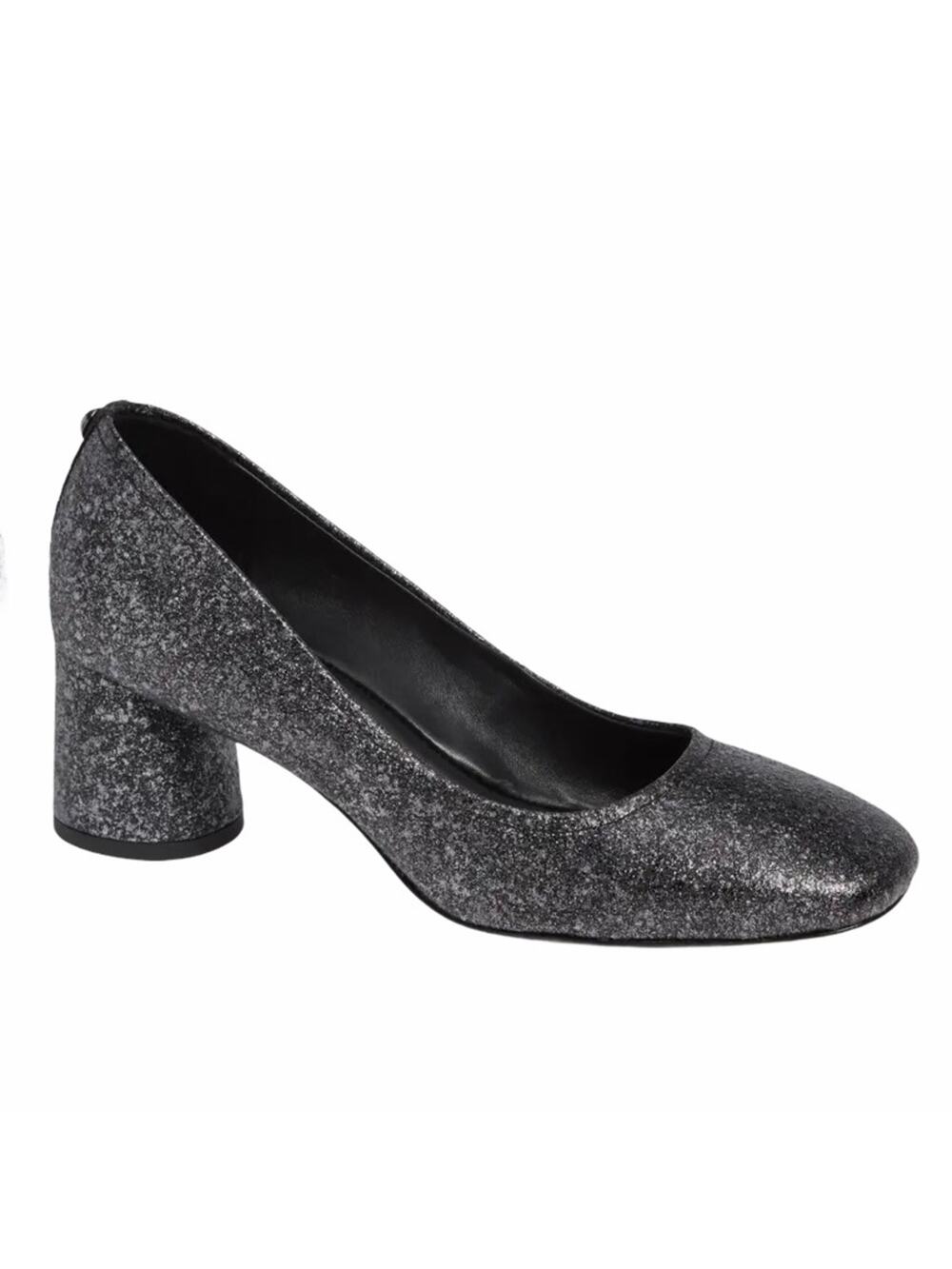 Donald Pliner Womens 7M Corin Suede Dress Pump Black Silver Metallic NEW